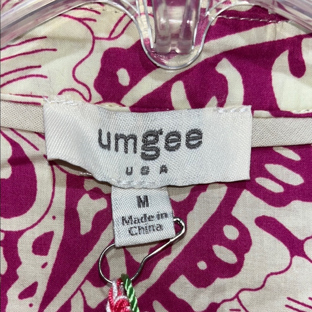 NWT Umgee Mini Dress Raspberry and Cream Floral Patterned Dress - Picture 9 of 12
